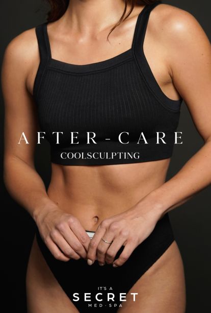In-shape woman showing results of Cool Sculpting treatment